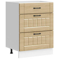 KÜCHENUNTERSCHRANK Maro Sonoma-Eiche 60x46x81,5 cm - Sonoma Eiche, Holz (60/81.5/46cm) - DELUKE