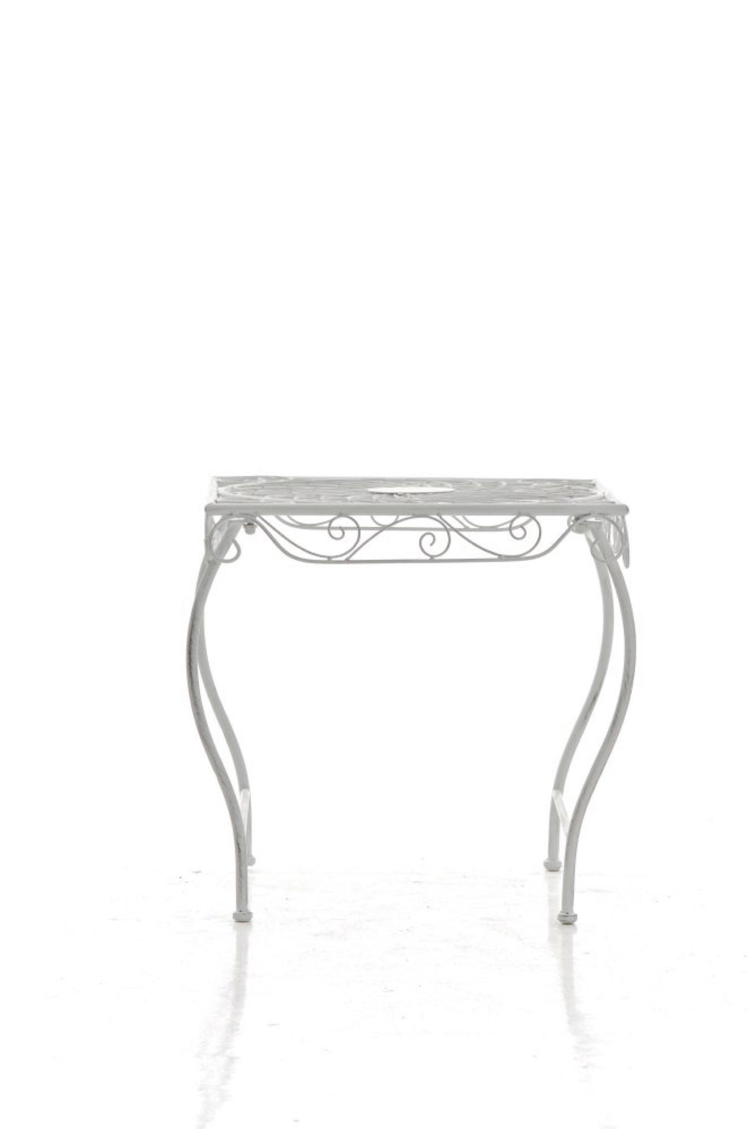 GARTENTISCH Carina antik weiß - Weiß, Metall (46/49/45cm) - TPFGarden