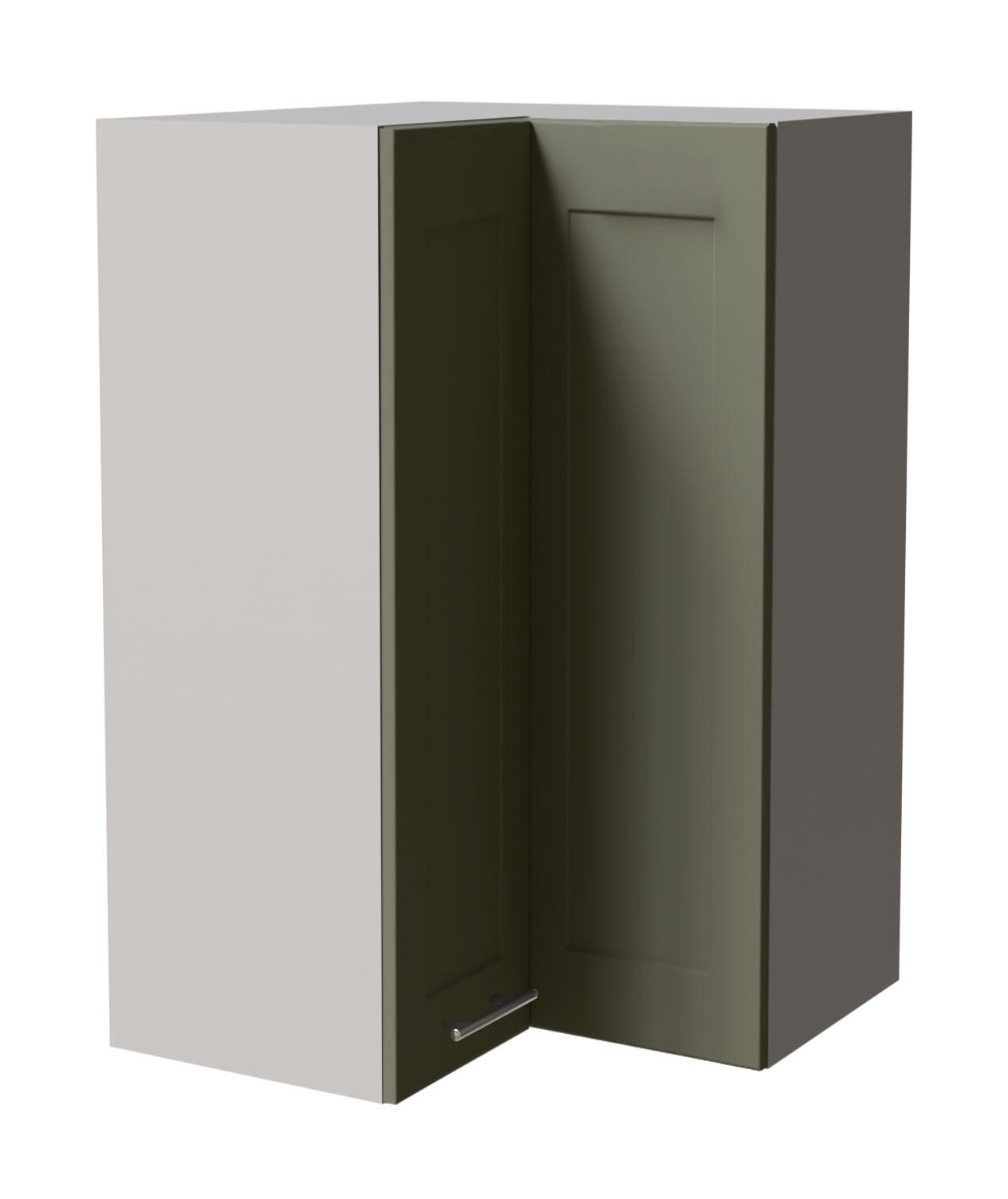 Feldmann-Wohnen Eckhängeschrank Grün, Grau 60x96x60 cm