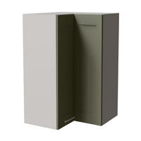 ECKHÄNGESCHRANK Oslo W14/60 Grau / Reed Green Matt 60 / 60 / 96cm - Grau/Grün, Holz/Holzwerkstoff (60/96/60cm) - Feldmann-Wohnen