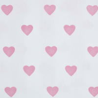 BAUMWOLLSTOFF Meterware weiß mit rosa Herzen, 150 cm - Rosa, Textil (150/100cm) - Homescapes