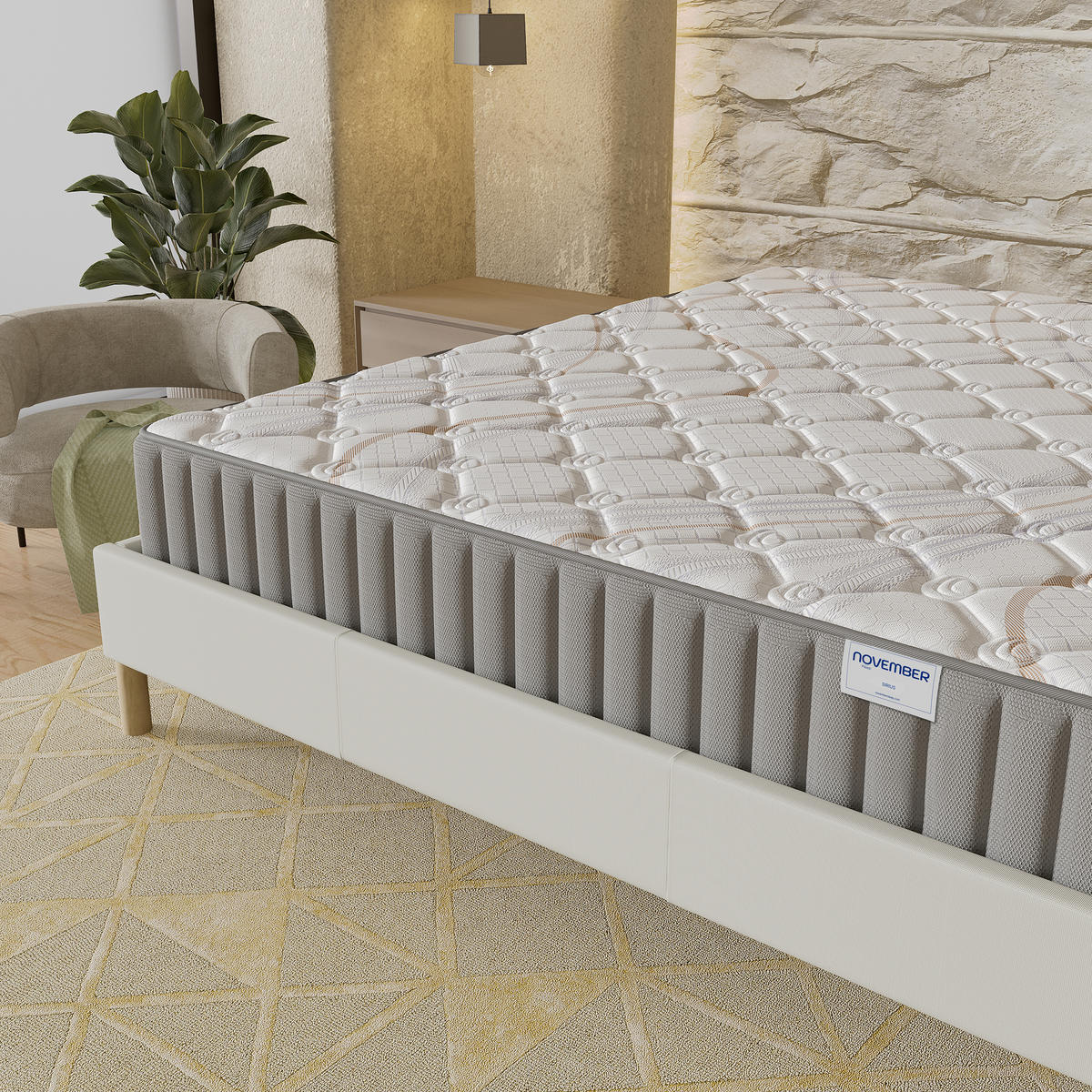 LATEXMATRATZE höhe 16cm 90x190cm - Weiß, Naturmaterialien (90/190cm) - November Sleep