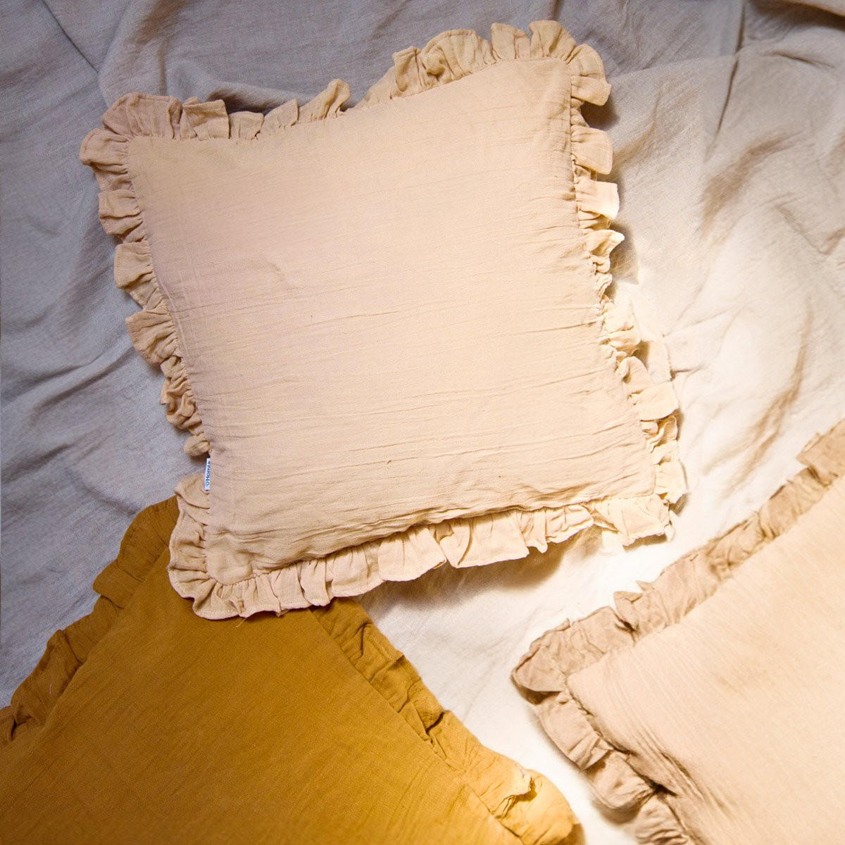 KOPFKISSENBEZUG Elin beige 45/45 cm - Beige, Textil (45/45cm) - Homla