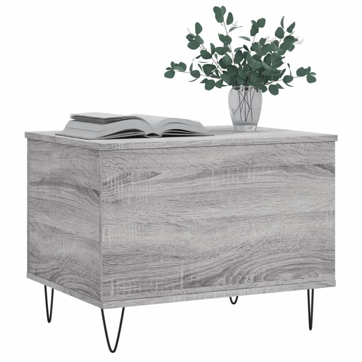COUCHTISCH Grau Sonoma 60x44,5x45 cm Holzwerkstoff - Grau, Holzwerkstoff (60/60/45cm) - furnicato