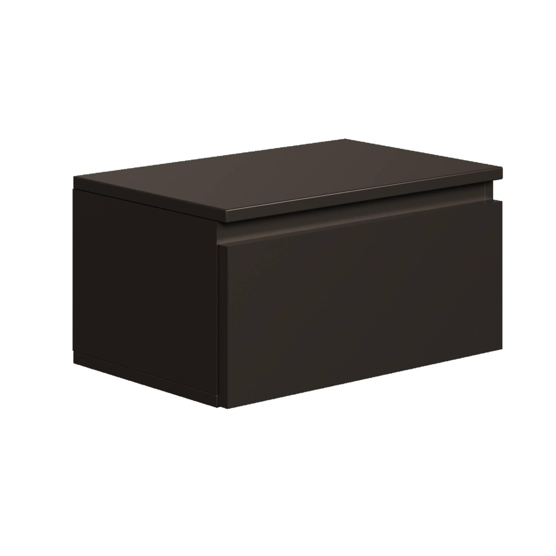 WANDNACHTTISCH Bemmi Schwarz 49 cm - Schwarz, Holzwerkstoff (48.4/25.4/31.8cm) - Selsey