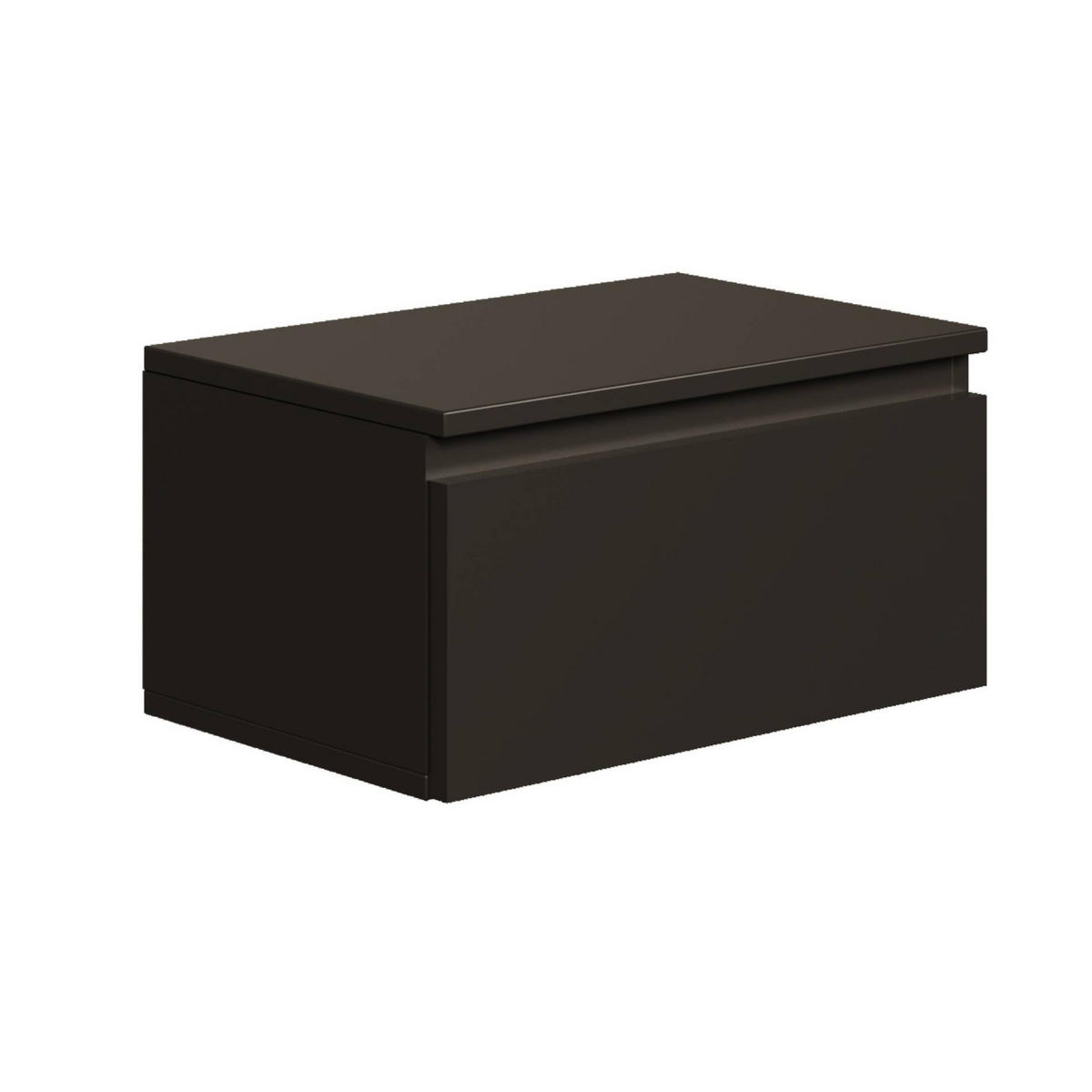 WANDNACHTTISCH Bemmi Schwarz 49 cm - Schwarz, Holzwerkstoff (48.4/25.4/31.8cm) - Selsey