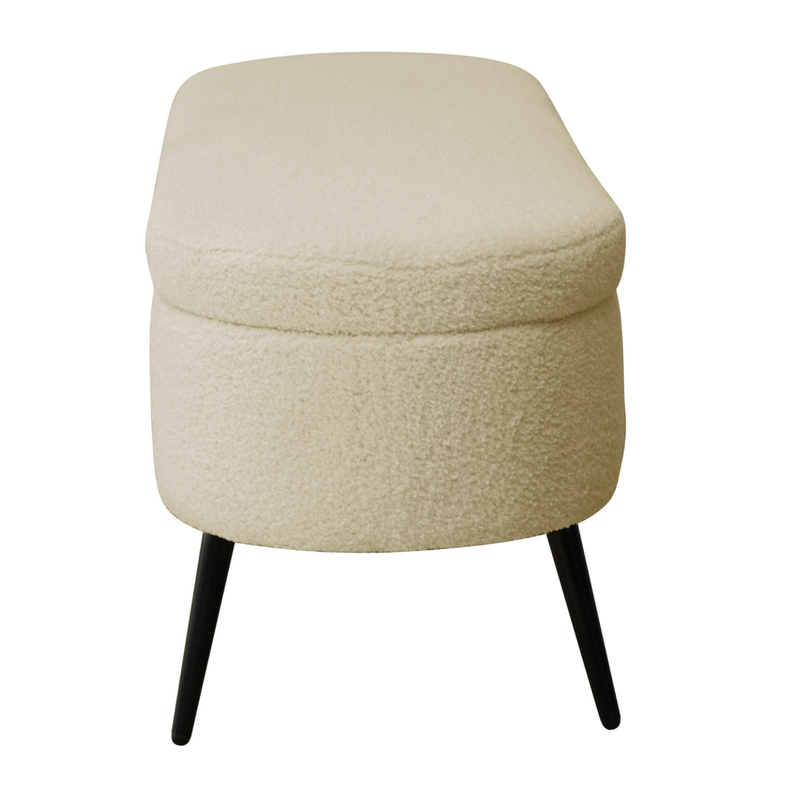 SITZBANK IVY mit Teddystoff - Beige, Textil (118/45/40cm) - SVITA