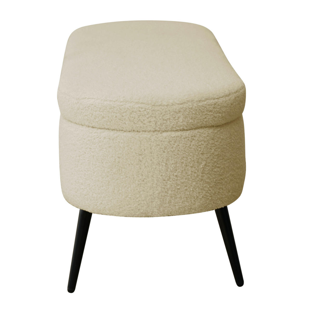 SITZBANK IVY mit Teddystoff - Beige, Textil (118/45/40cm) - SVITA