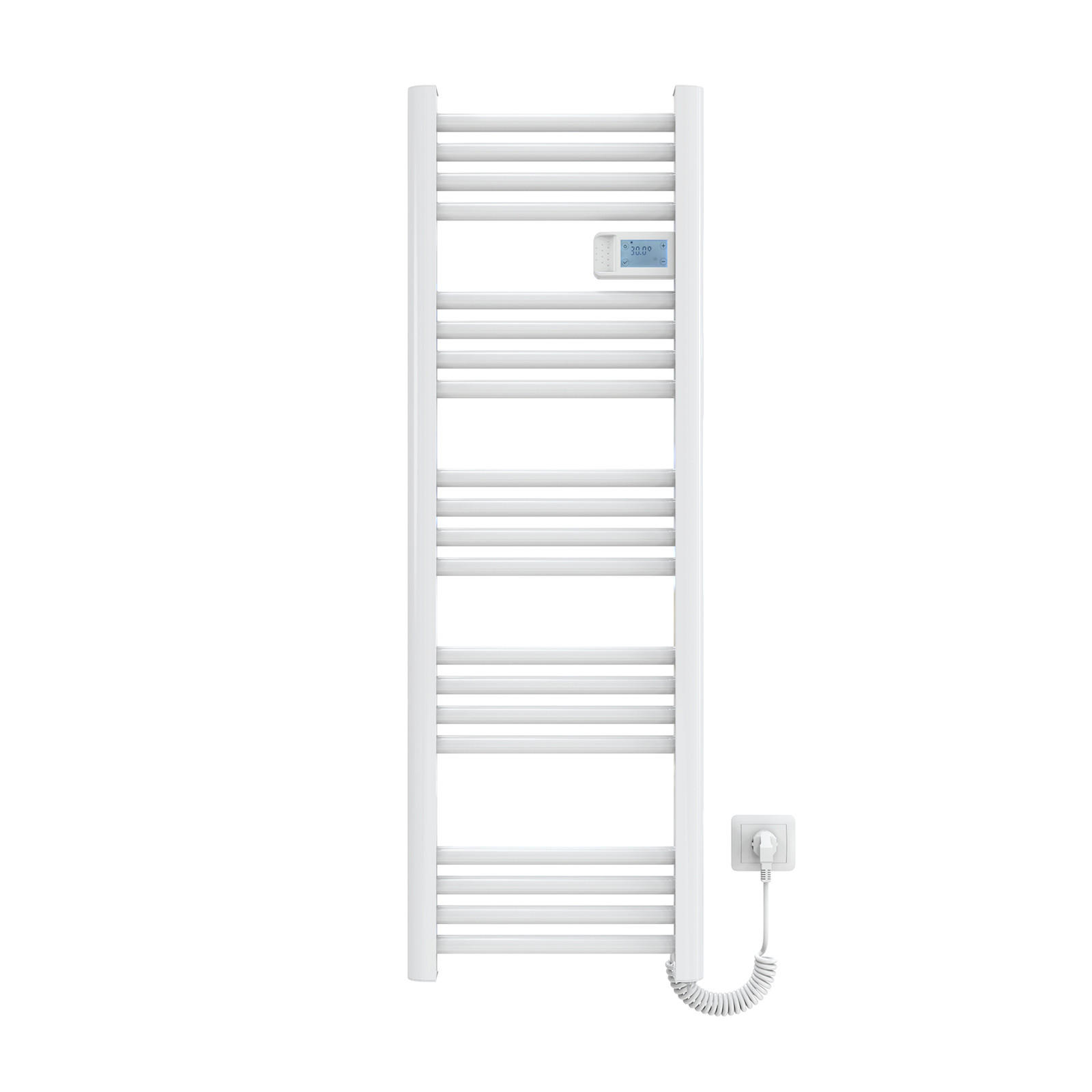 EMKE RADIÁTOR Elektrický věšák na ručníky na radiátor bílý 120/40/4,3 cm