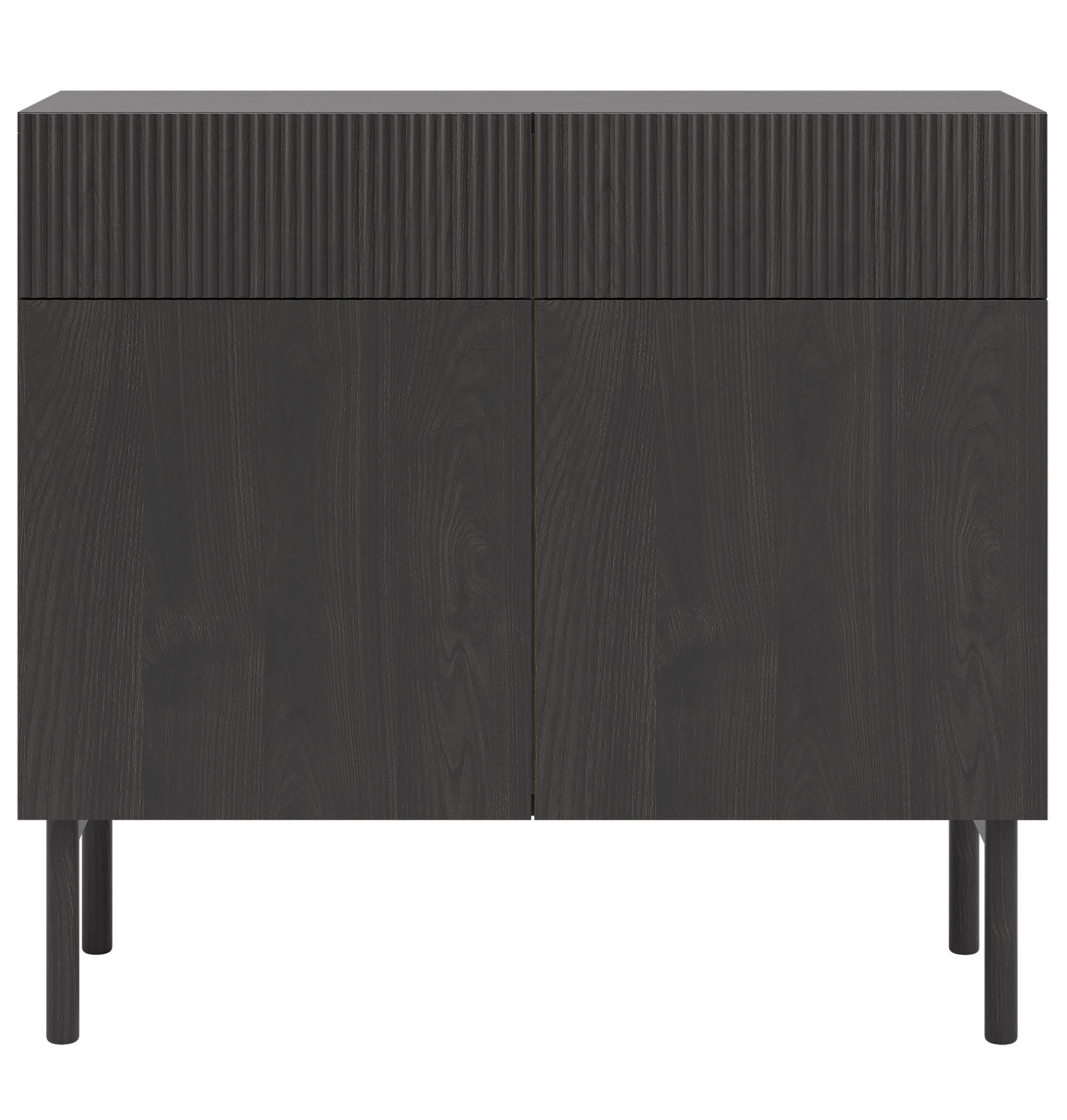 KOMODA Nolie dekor jasan černá 100 cm - černá, dřevo/kompozitní dřevo (100/90.6/38cm) - Selsey
