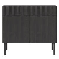 KOMODA Nolie dekor jaseň čierna 100 cm - čierna, drevo/kompozitné drevo (100/90.6/38cm) - Selsey
