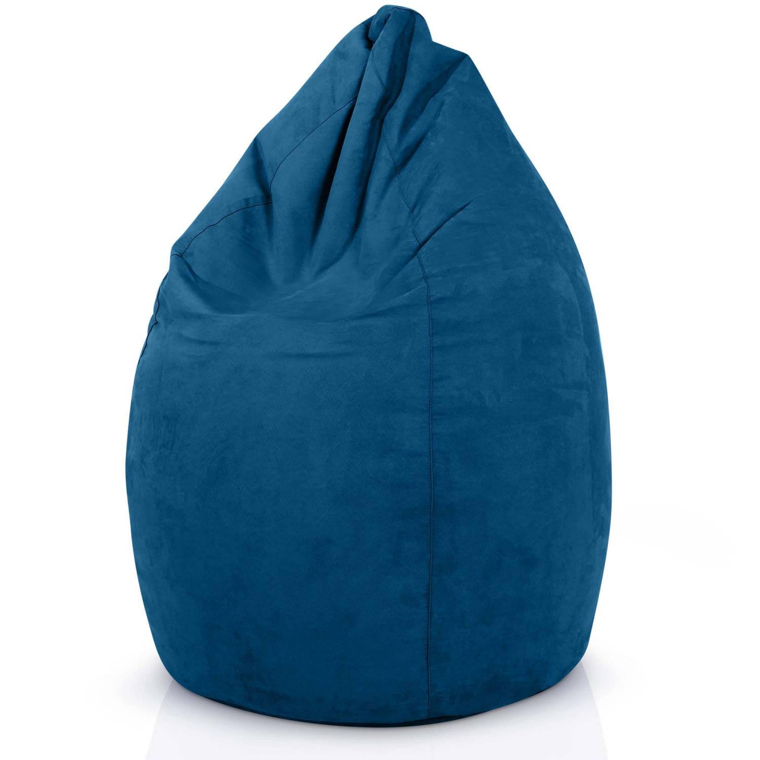 SITZSACK "Drop" 60x60x90cm - 220L - Blau, Textil (60/90/60cm) - Green Bean