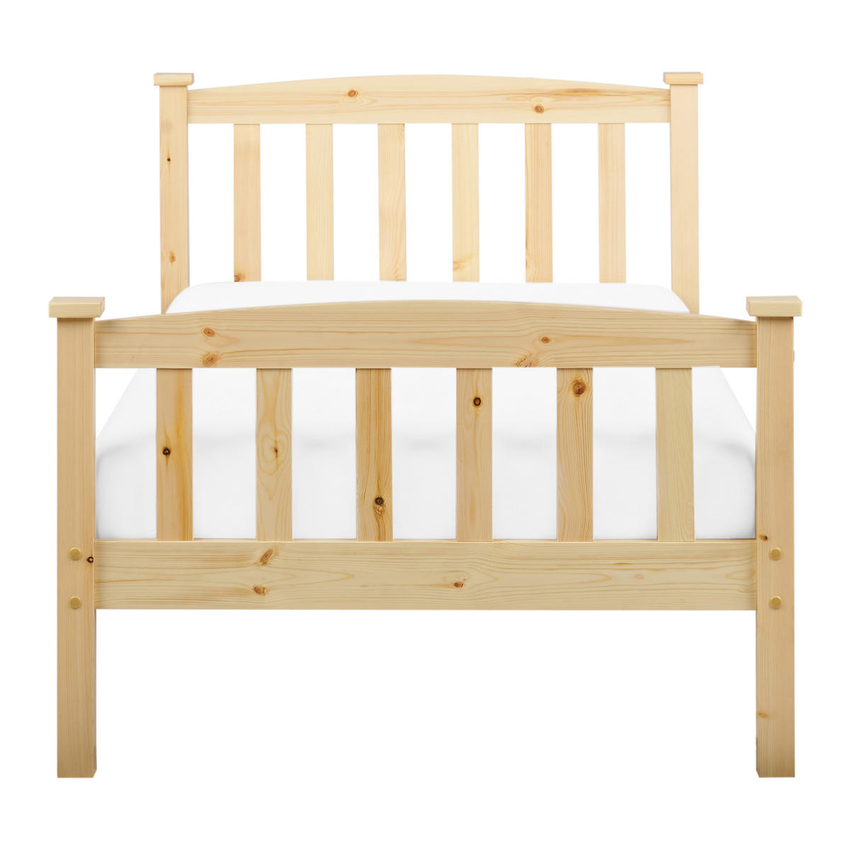 BETT mit Lattenrost 90/200 cm Braun Giverny - Braun, Holz (90/200cm) - Beliani