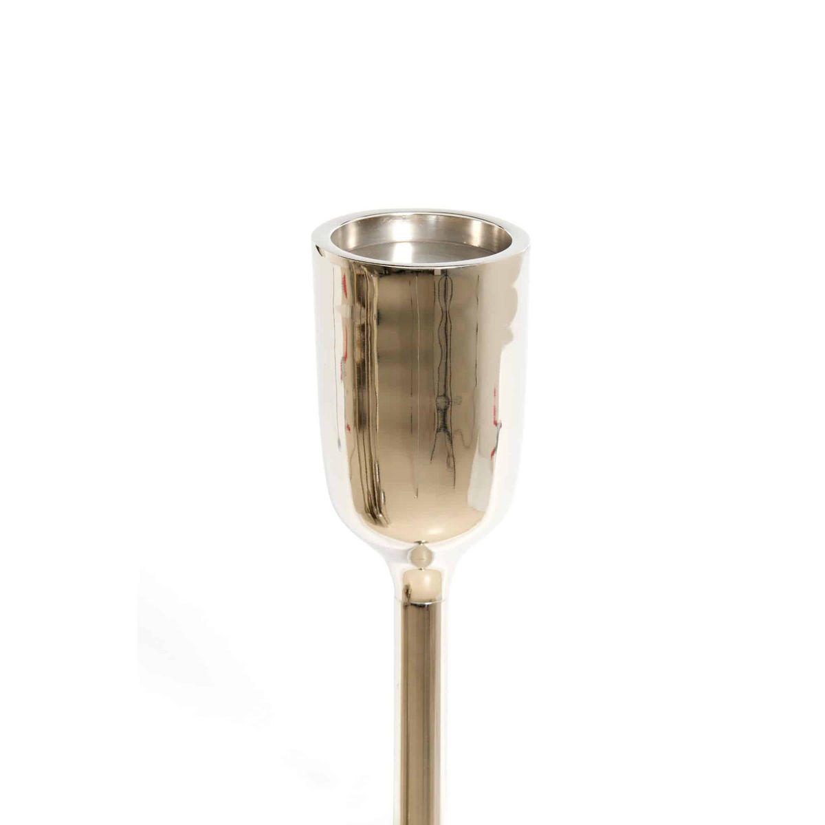 KERZENLEUCHTER Velez Silber 13/13/104 cm - Silberfarben, Metall (13/104/13cm) - Light & Living