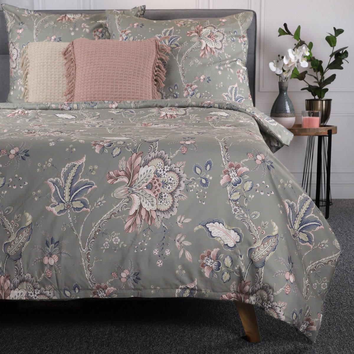 BETTWÄSCHE Claras Mikrofaser grau 200/220 cm - Grau, Textil (200/220cm) - Homla