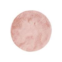 KUNSTFELLTEPPICH Furry Rosa ø 200 cm rund - Rosa, Kunststoff (200/200cm) - benuta