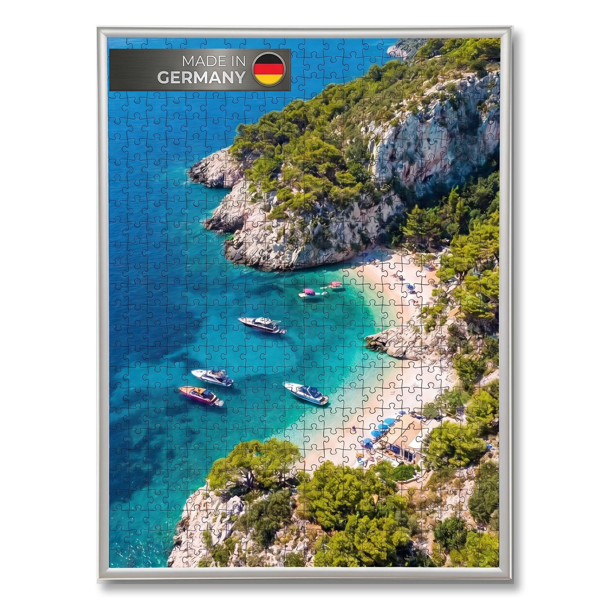 K-Möbel RÁM NA PUZZLE 50/70 cm hliník stříbrný