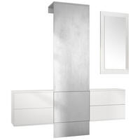 GARDEROBE Carlton Paneel in Beton Oxid Optik - Hellgrau, Holzwerkstoff (157/193/35cm) - Vladon