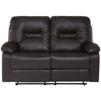 2-SITZER-SOFA Kunstleder Braun Bergen - Dunkelbraun, Kunststoff/Textil (146/101/73cm) - Beliani