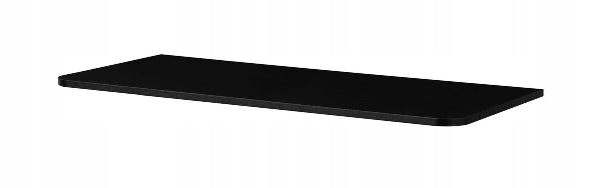 WASCHBECKENUNTERSCHRANK LINEA hängend geriffelt Schwarz matt mit Waschtischplatte 100/48/44 cm - Schwarz, Holzwerkstoff (100/48.4/43.7cm) - Rodan