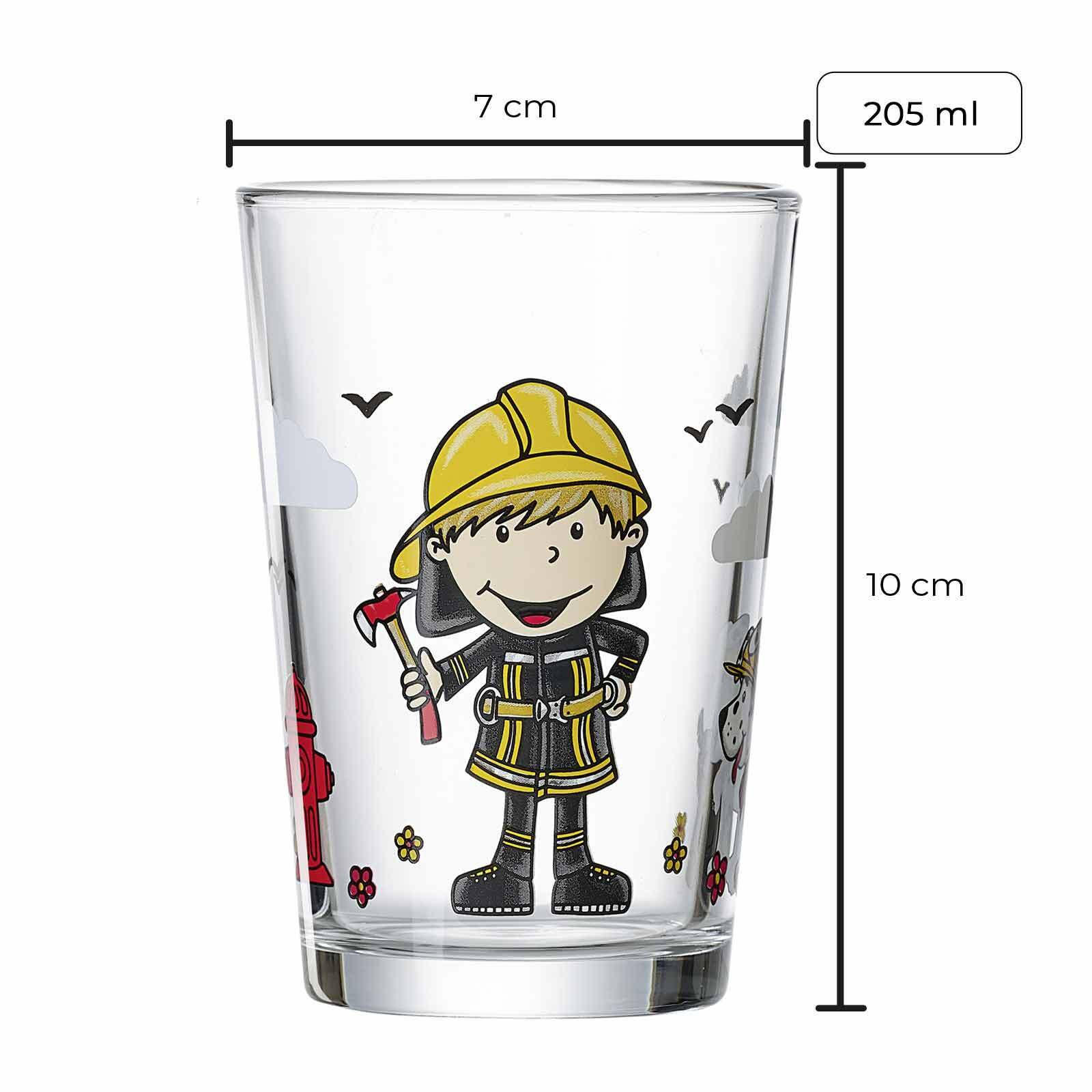 KINDERGLÄSER Feuerwehrmann Bernie bunt 205 ml 24er Set - Multicolor, Glas (0.205L) - Ritzenhoff Breker