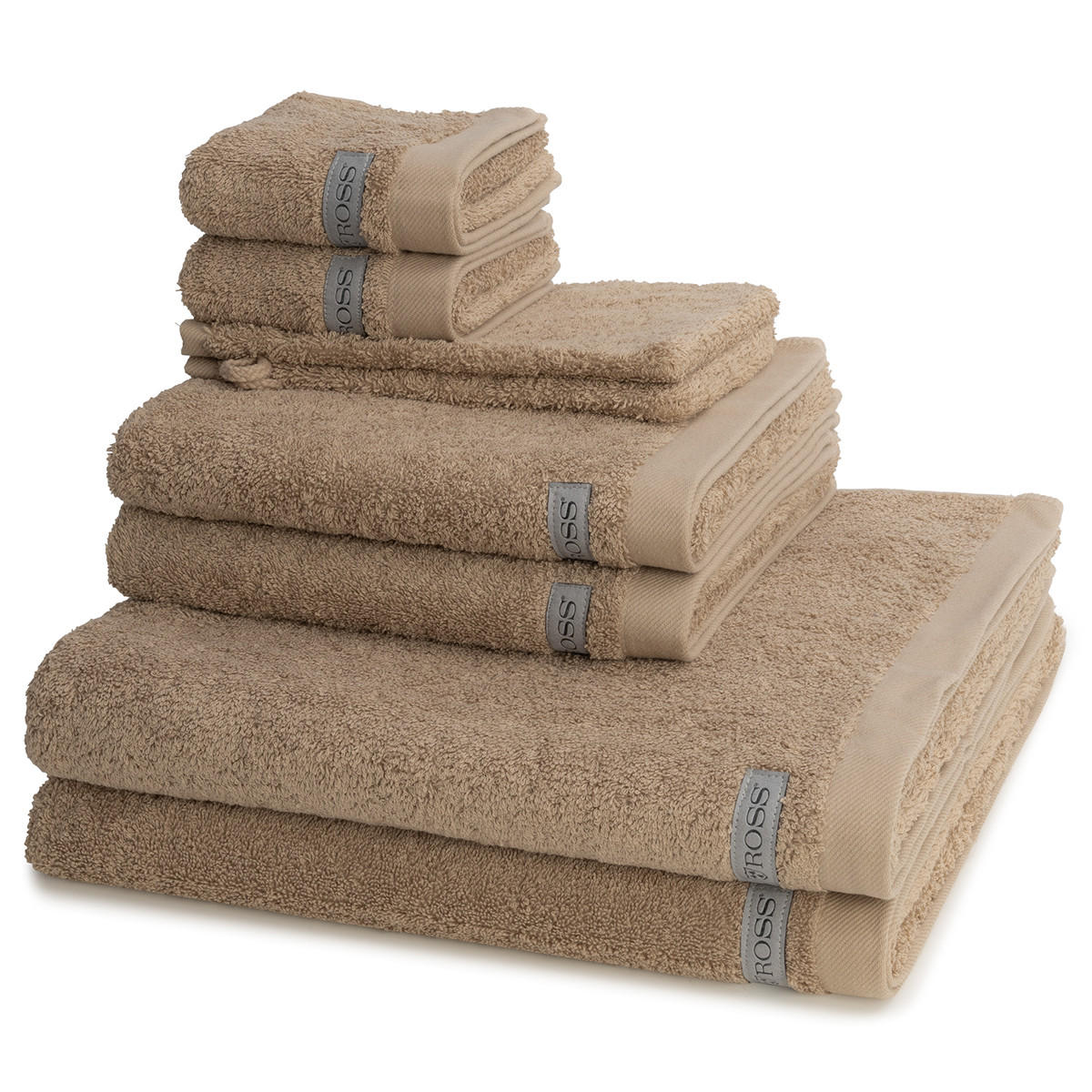 FROTTIERSET Sinfonie 8-teilig - Braun, Textil (50/100cm) - Ross