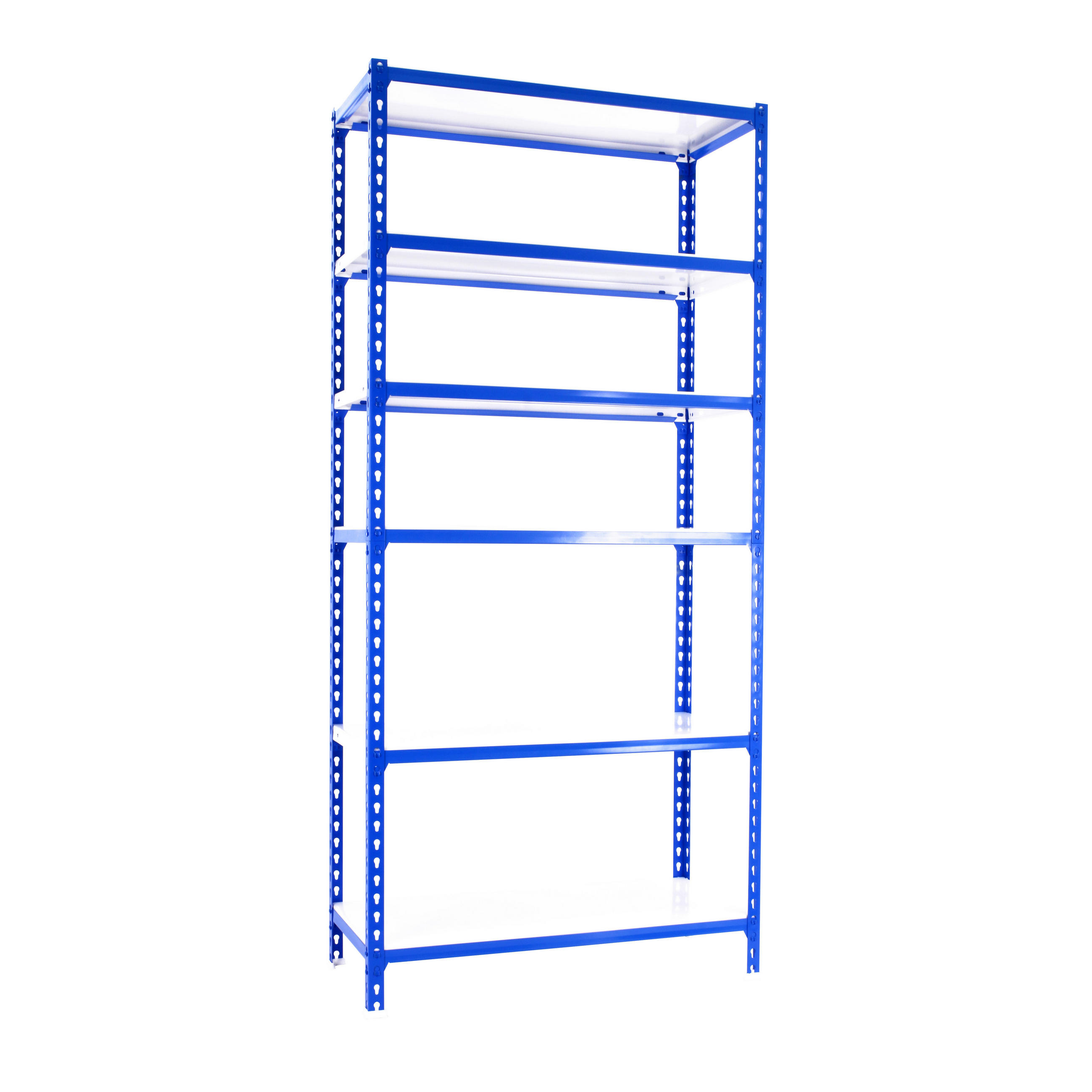 SCHWERLASTREGAL Giant Metal Shark HxBxT 250 x 80 x 40 cm Fachlast 180 kg Blau-Weiß - Blau, Metall (80/250/40cm) - PROREGAL
