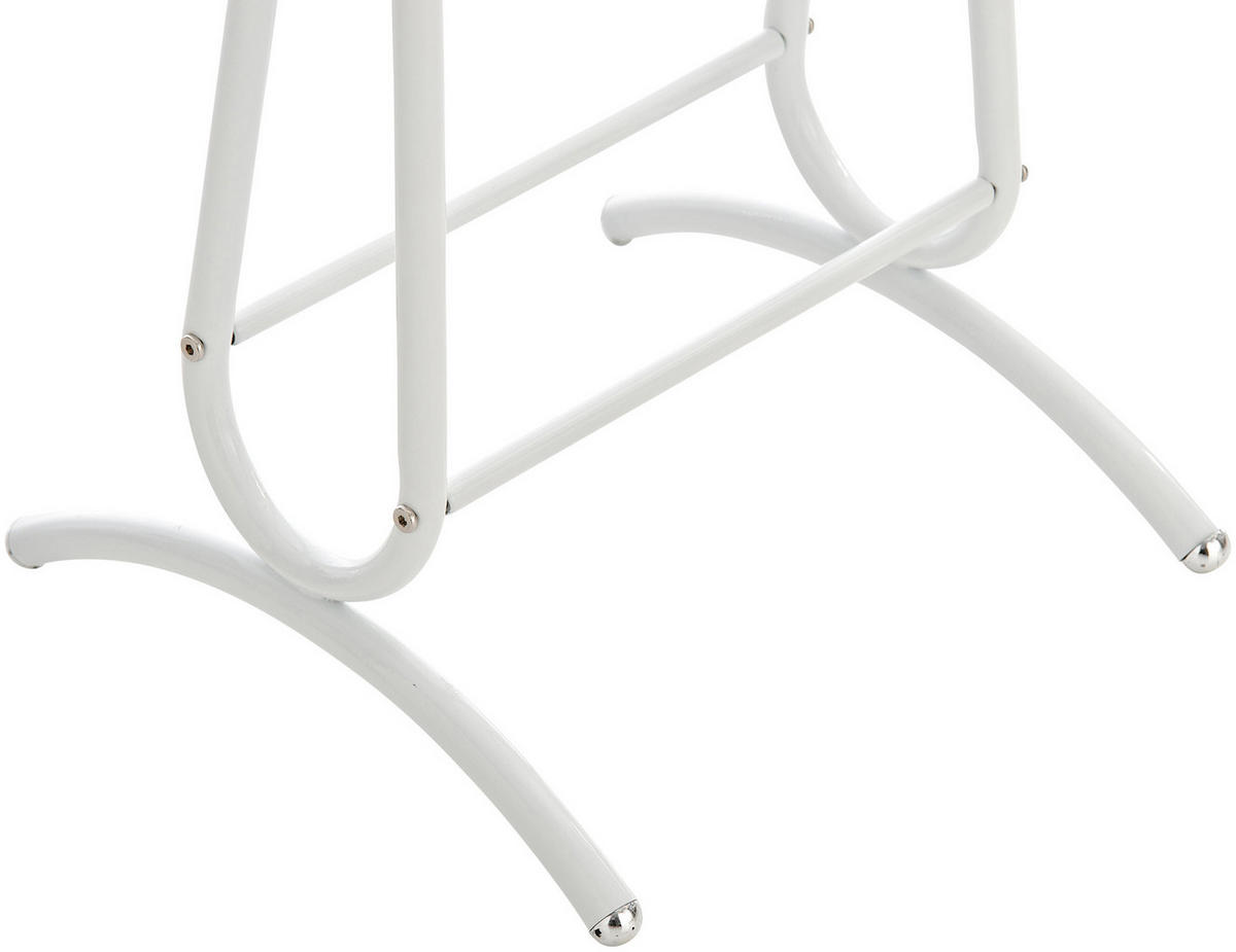 HERRENDIENER Metall weiß - Weiß, Metall (40/110/35cm) - CLP