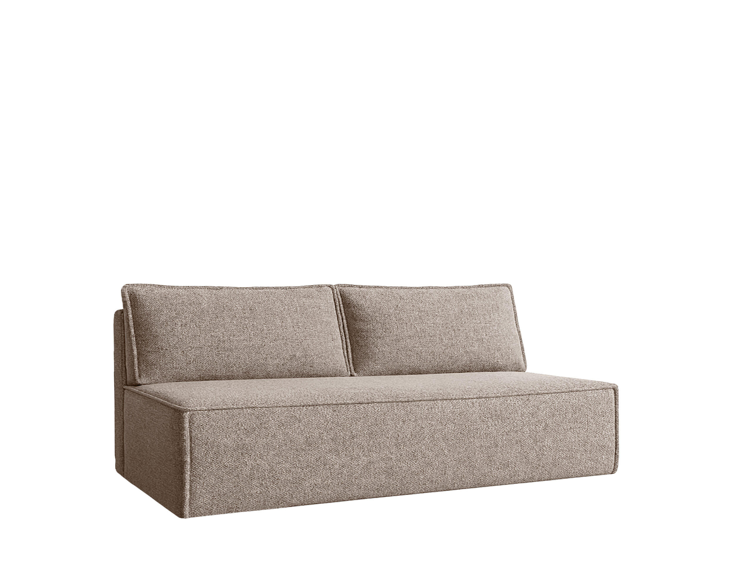 SCHLAFSOFA Mit Bettkasten DUO Stoff Verita Warmbeige - Cappuccino, Holz/Kunststoff (198/89/90cm) - Kaiser Möbel