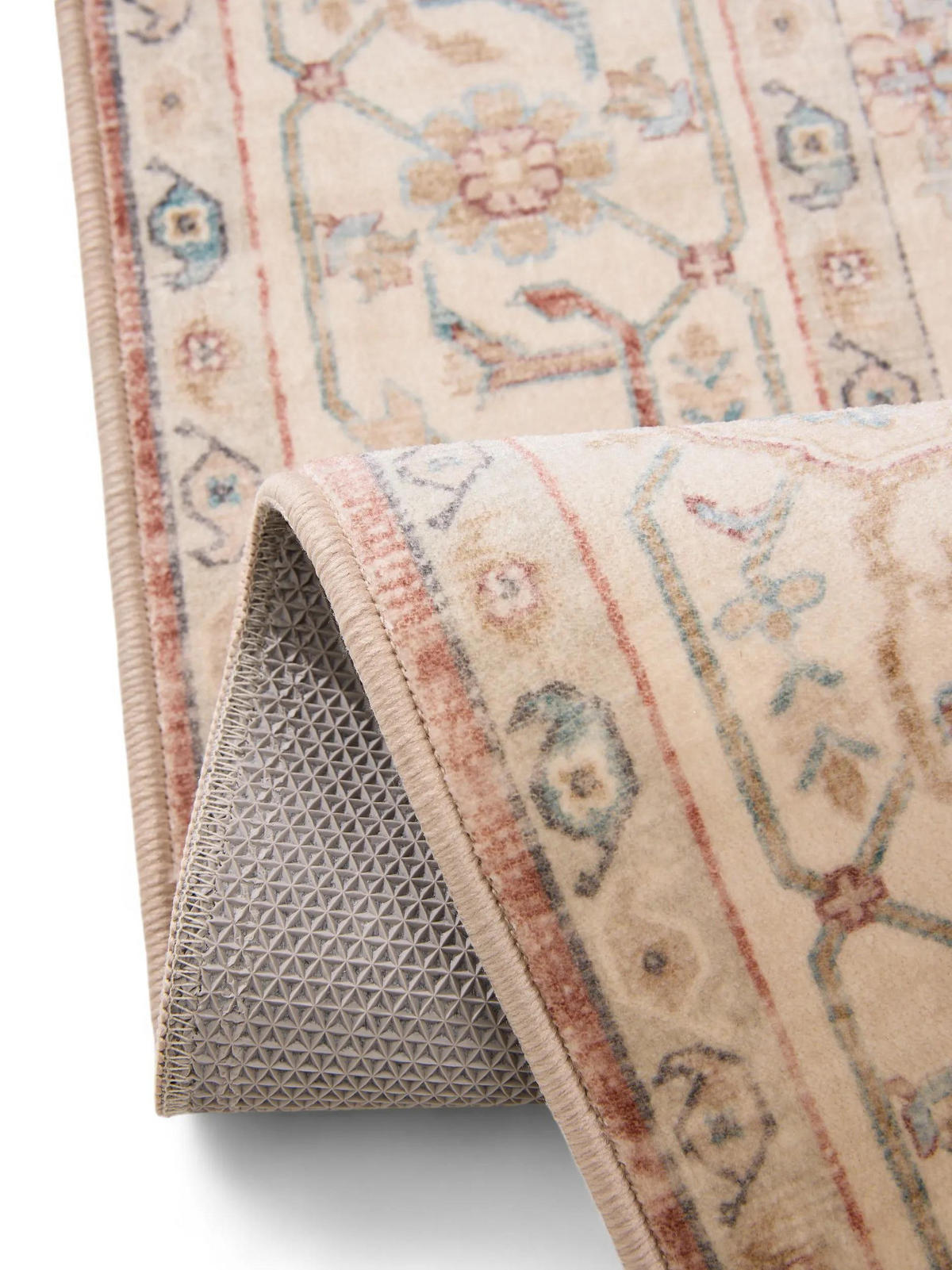 VINTAGE-LÄUFER Miray waschbar 80/240 cm - Rot/Multicolor, Kunststoff (80/240cm) - benuta Nest