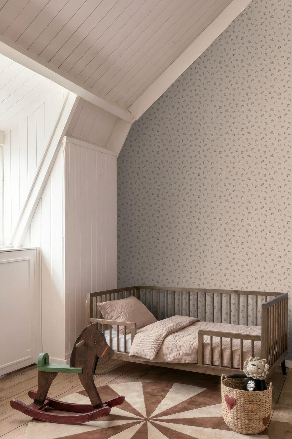 TAPETE Blumenmuster 50 x 900 cm - Pink, Papier (50/900cm) - ESTAhome