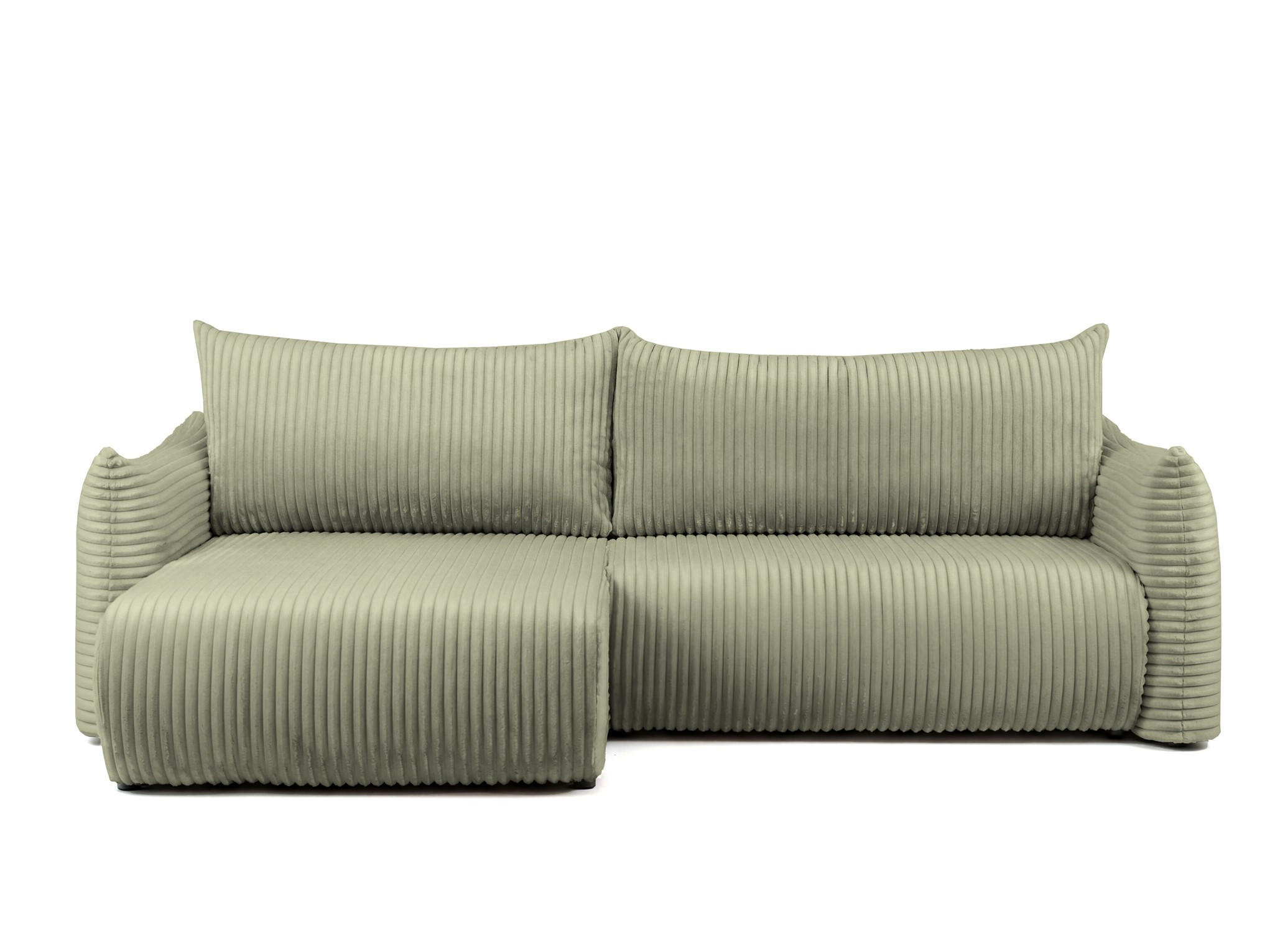ECKSOFA Mailand Mit Schlaffunktion - Olivgrün, Holzwerkstoff/Textil (154/260cm) - Fun Möbel