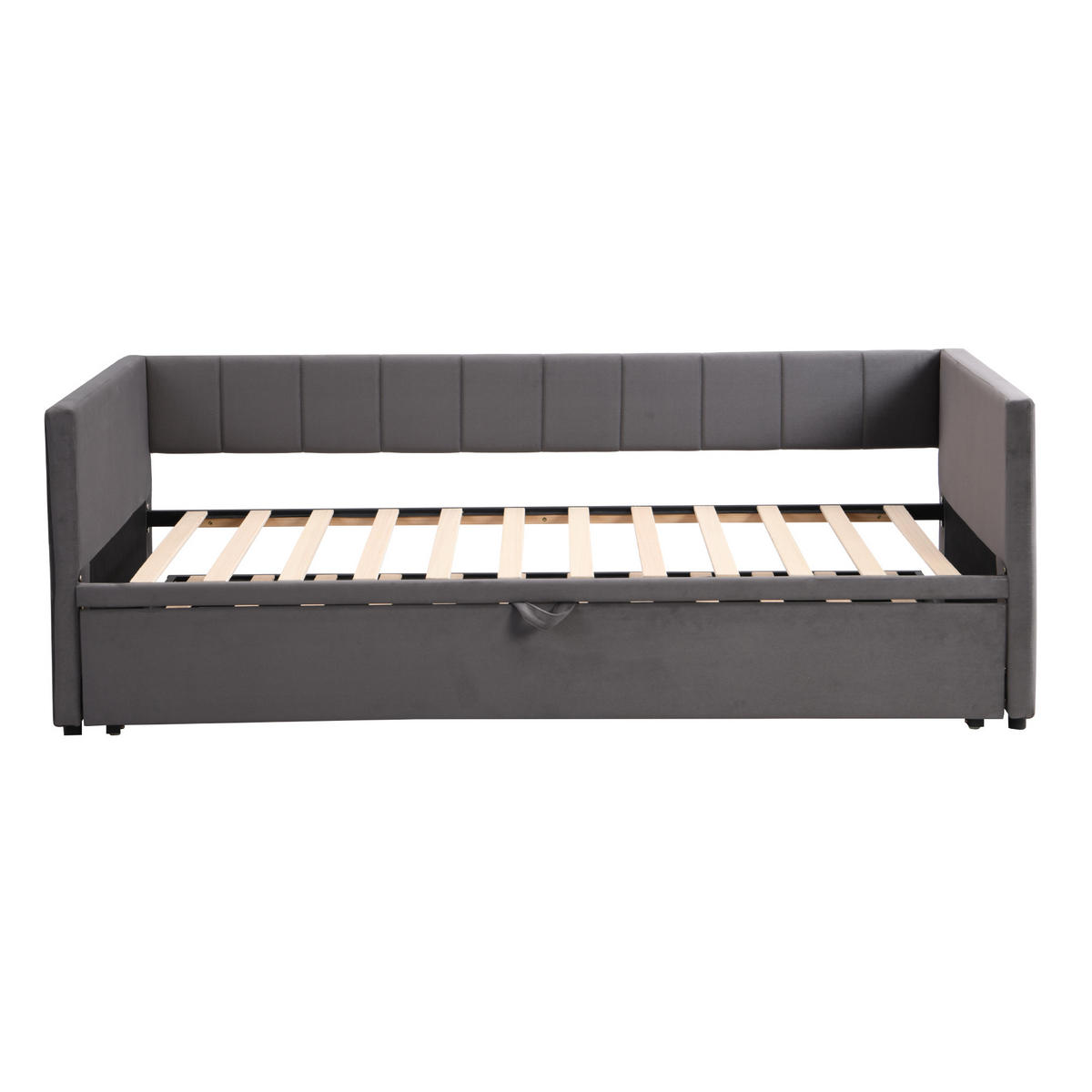 AUSZIEHBETT 90/180/200 cm DE-01586, in Grau - Grau, Holzwerkstoff (90/200cm) - ComfortXL