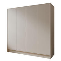 SCHRANK Kaschmir 200 ALA Glatt Ohne Spiegel Ohne Griffe - Ecru, Holzwerkstoff (200/200/51cm) - Sepro Meble