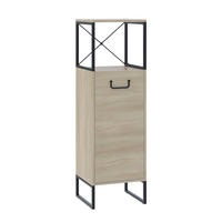 MIDISCHRANK Vionna Eiche/Schwarz 36 x 116.5 cm - Eichefarben/Schwarz, Holzwerkstoff (36/116.5/33cm) - Vicco
