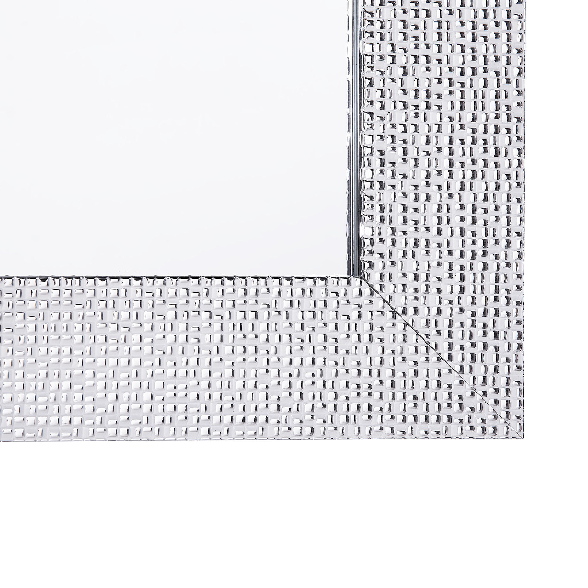 WANDSPIEGEL silber rechteckig 61/91 cm Mervent - Silberfarben, Kunststoff (61/91/3cm) - Beliani