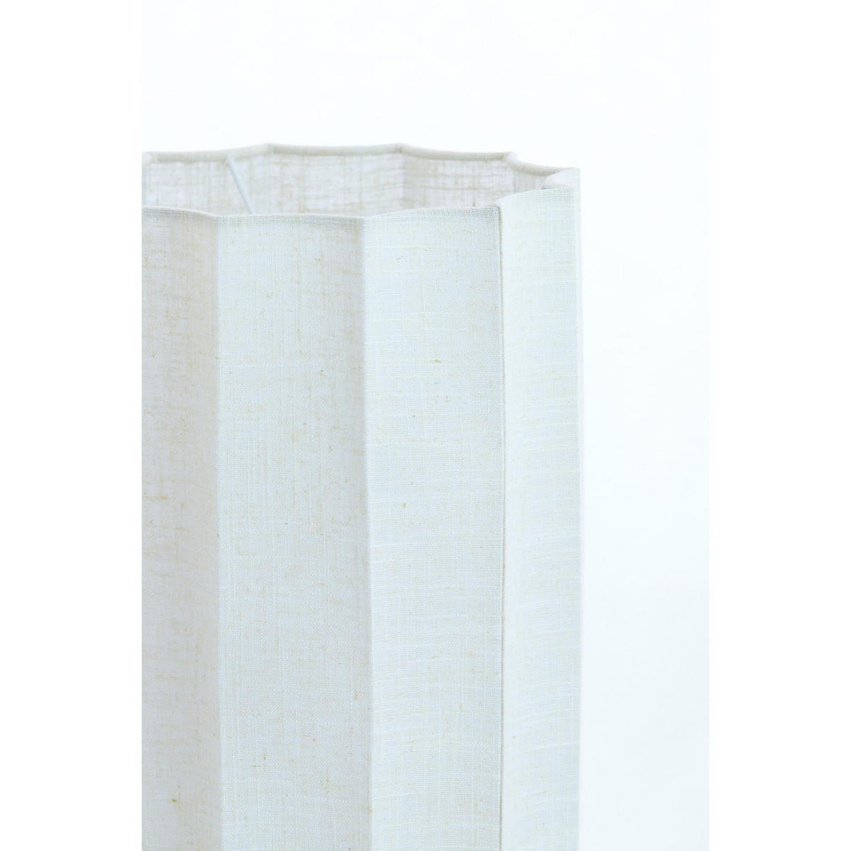 LAMPENSCHIRM Disli Weiß 24/24/35 cm - Weiß, Textil (24/24/35cm) - Light & Living