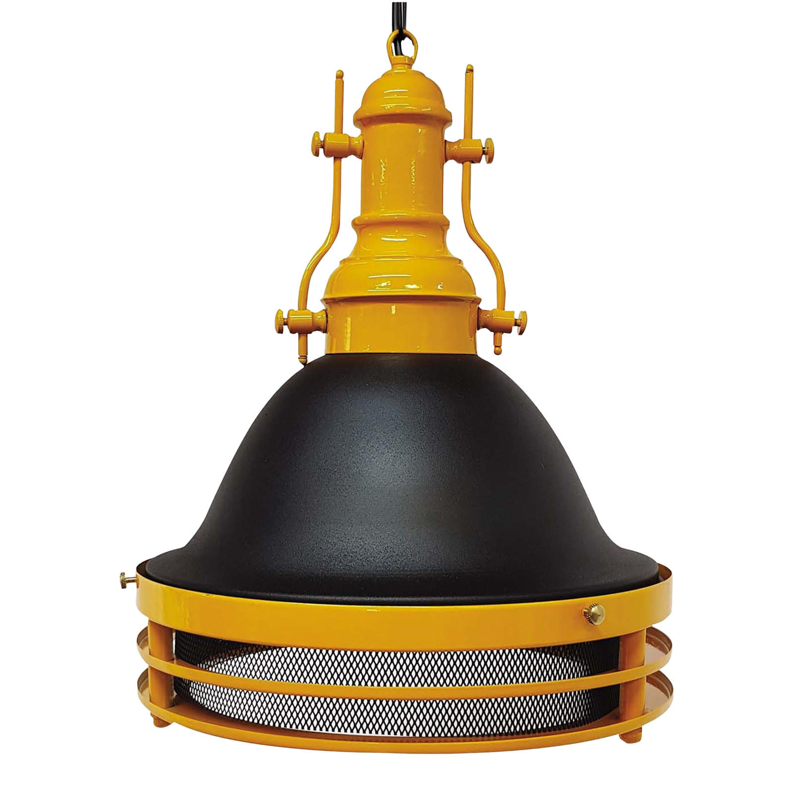 PENDELLEUCHTE Turami 31/35 cm - Gelb/Schwarz, Metall (35/31/35cm) - Bamyum