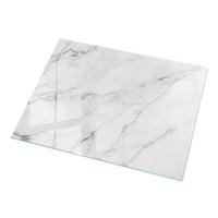 TISCHPLATTE 120x80 cm Marmorierte Oberfläche - Hellgrau, Glas (120/80/0.4cm) - TULUP