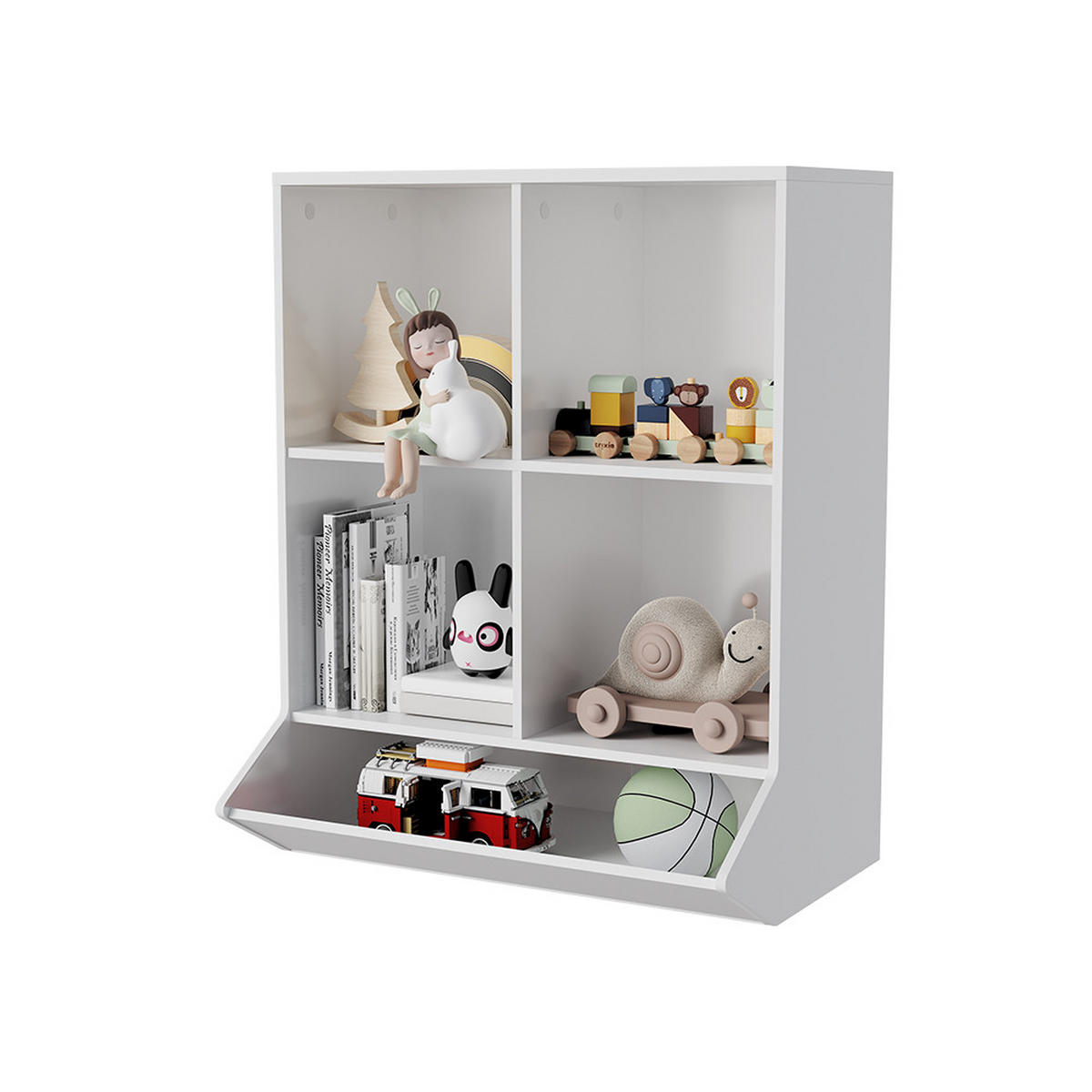 KINDERREGAL Conny Weiß 65.5 x 82.5 cm - Weiß, Holzwerkstoff (65.5/82.5/31cm) - Vicco