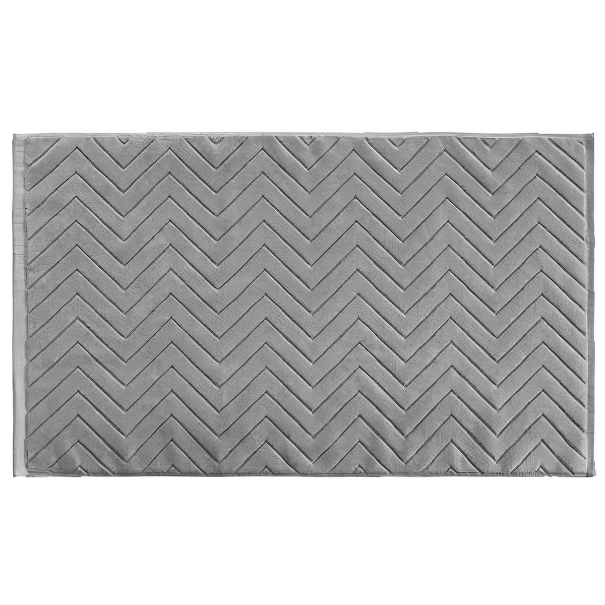 BADEMATTE rutschfest mit Memory-Schaum (Grau) - Grau, Textil (50/80cm) - Intirilife