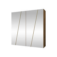 DREHTÜRENSCHRANK Zen 4L 200 cm - Goldfarben/Schwarz, Holzwerkstoff/Kunststoff (200/202/50cm) - MIRJAN24