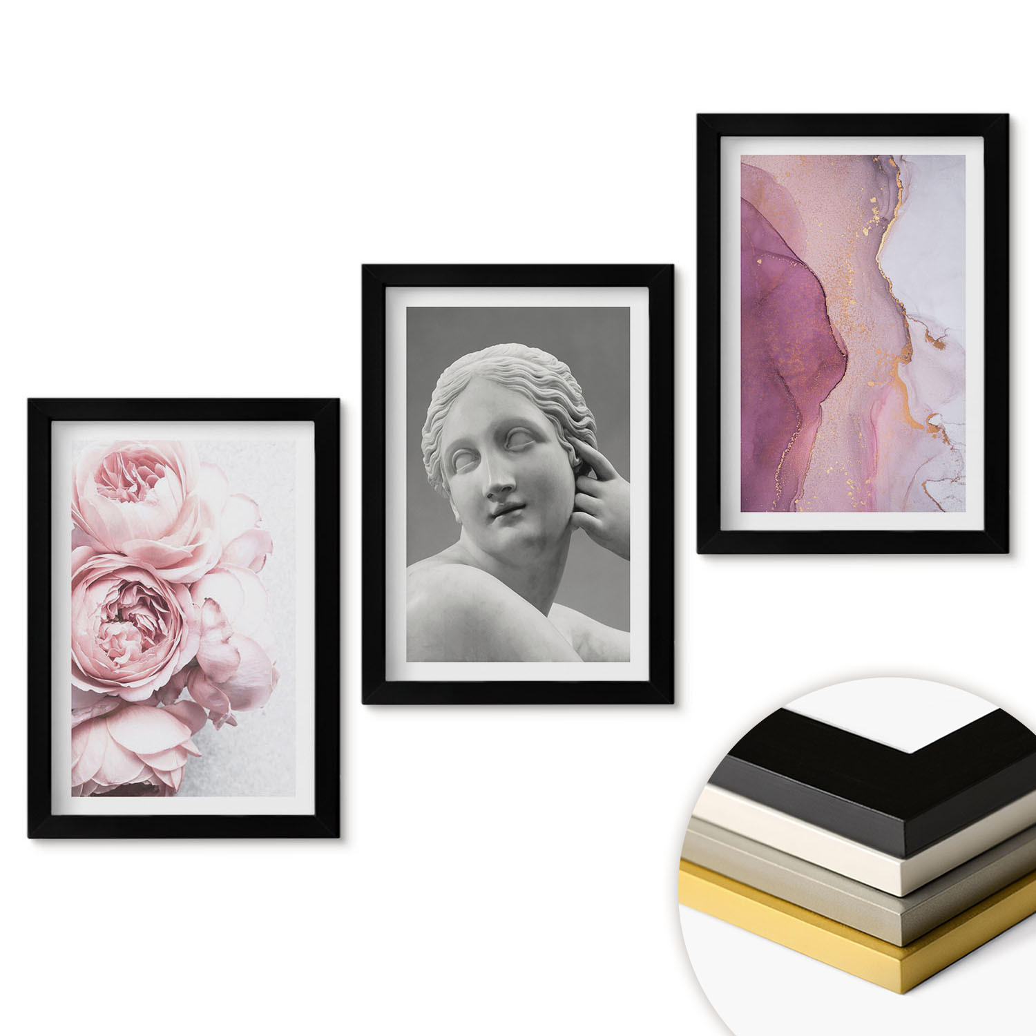 ArtPrintCave Wandbilder Schwarz 20x30 cm