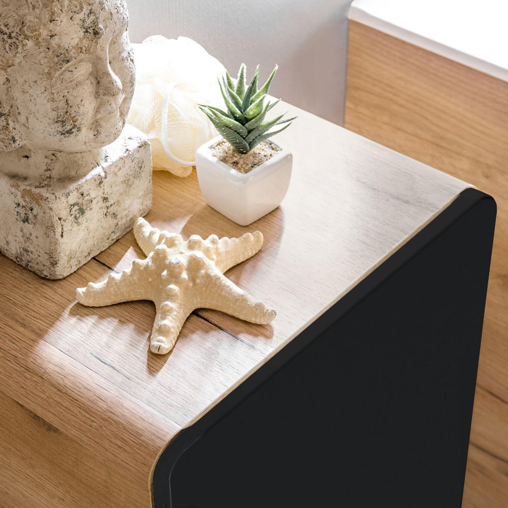 Thumbnail - Lomado Badmöbel-Set, Anthrazit, Holzwerkstoff, 180x195x46 cm, Badezimmer, Badmöbelsets & Badmöbelserien, Badmöbel-Sets