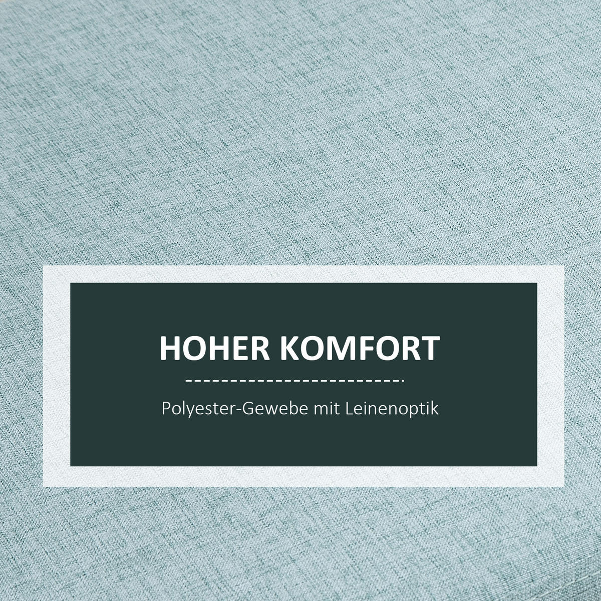 SITZBANK Polsterbank mit Stauraum scandinavia Truhenbank Polyester Holz Hellgrün - Grün, Kunststoff (39/45/110cm) - HOMCOM