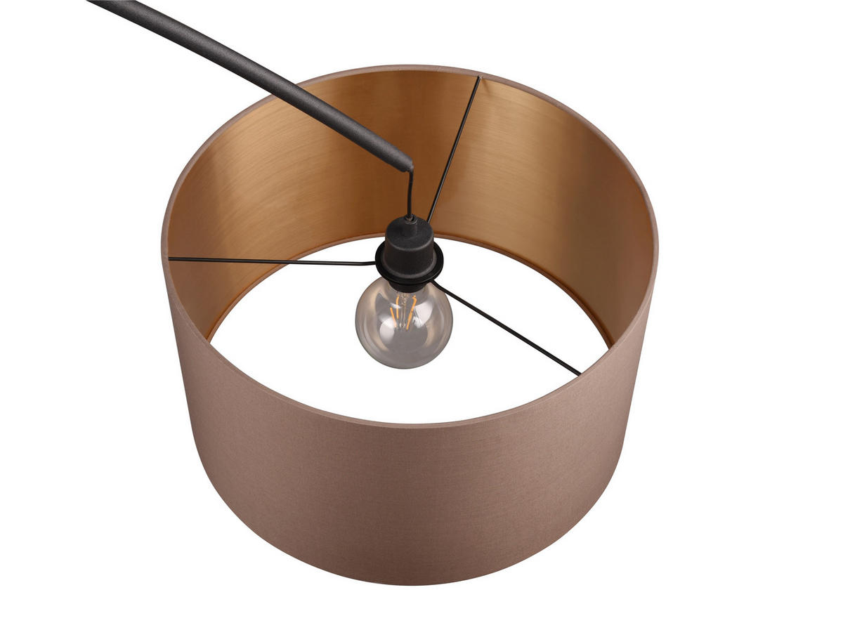 STEHLAMPE MANSUR - Schwarz - 45/45/210 cm - Schwarz, Metall (200/200/210cm) - Trio Leuchten