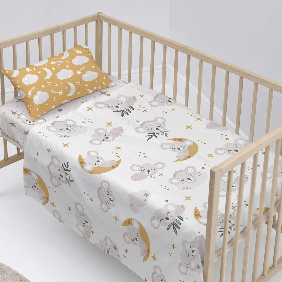 BETTWÄSCHE 2er-Set teiliges baby koala 100x130 cm (kinderbett) mehrfarbig - Multicolor, Textil (100/130cm) - Happy Friday