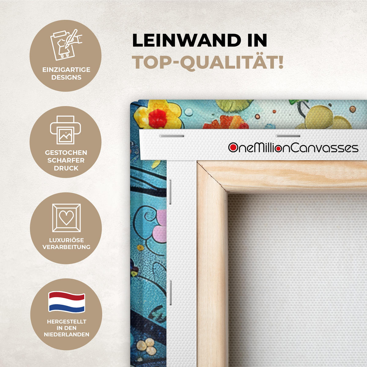 SLIKA NA PLATNU Cvetoče drevo 60x80 cm - temno modra, tekstil (60/80cm) - MuchoWow