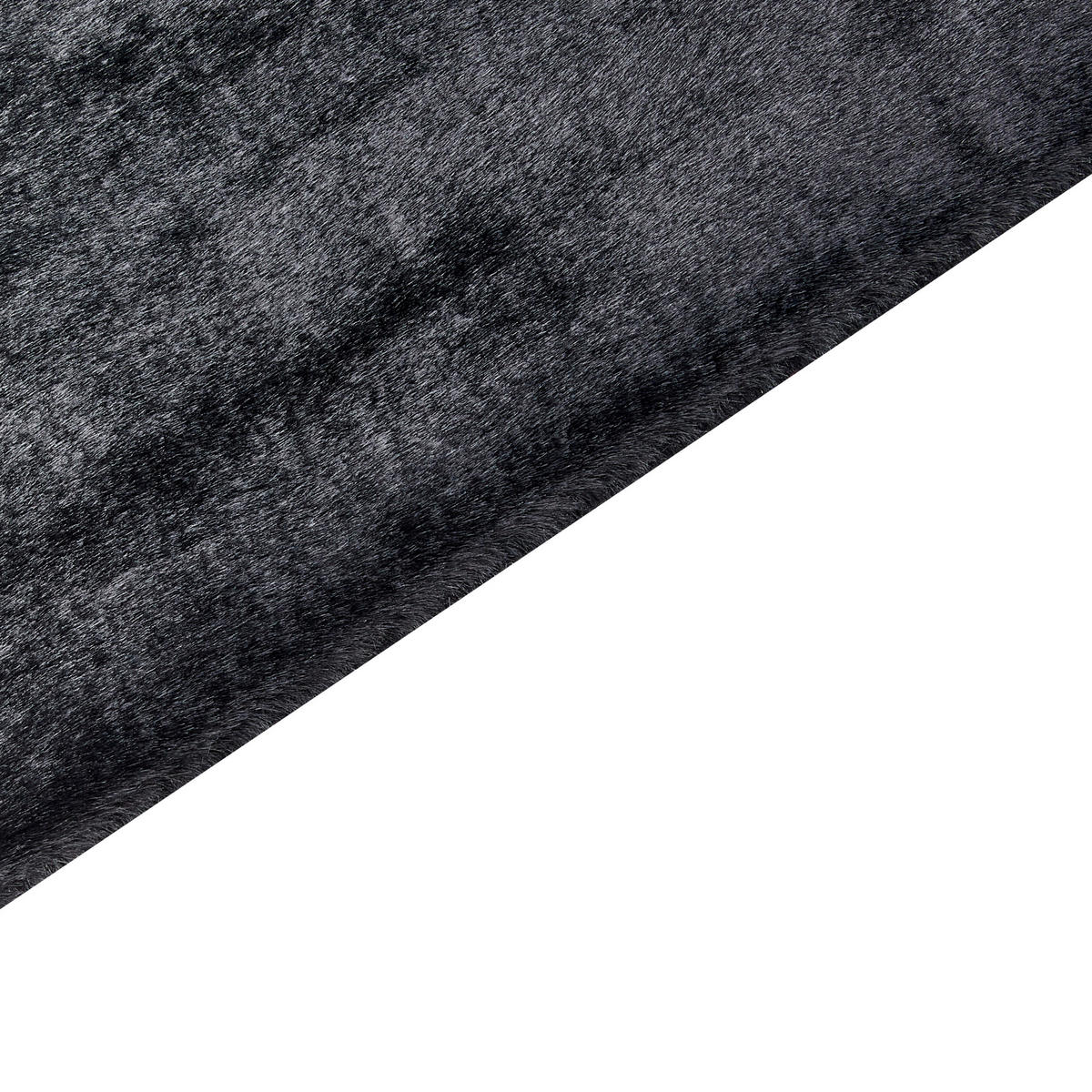 SHAGGY-KUNSTFELLTEPPICH Mirpur 150/80 cm - Schwarz, Kunststoff (80/150cm) - Beliani