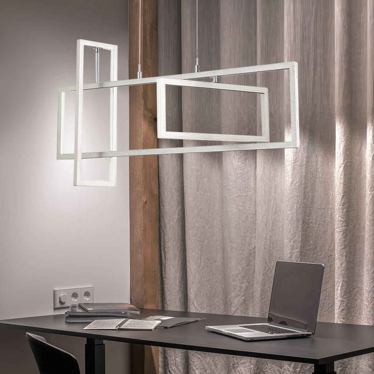 LED HÄNGELAMPE Metall Silber - Silberfarben, Metall (83/15/150cm)